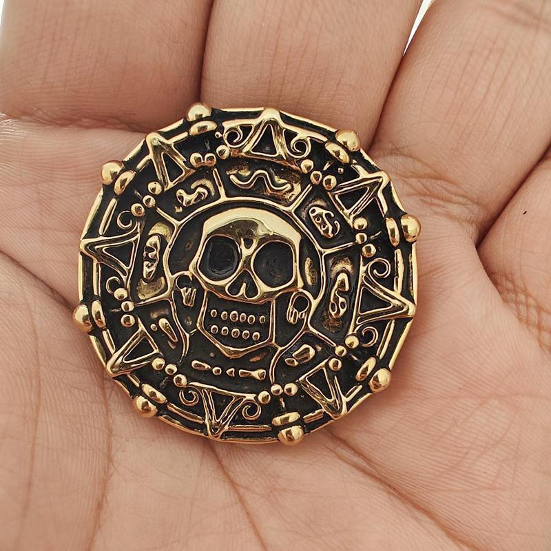 New Product#Aztec gold coin, shiny gold coin without hanging ring, Pirates of the Caribbean12Y