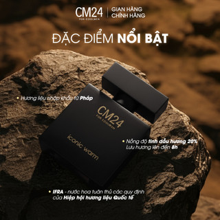 (HƯƠNG GỖ) Nước Hoa Nam CM24 ICONIC WARM Eau de Parfum Sang Trọng, Đẳng Cấp, Quyến Rũ, Lưu Hương Lâu - 50ml