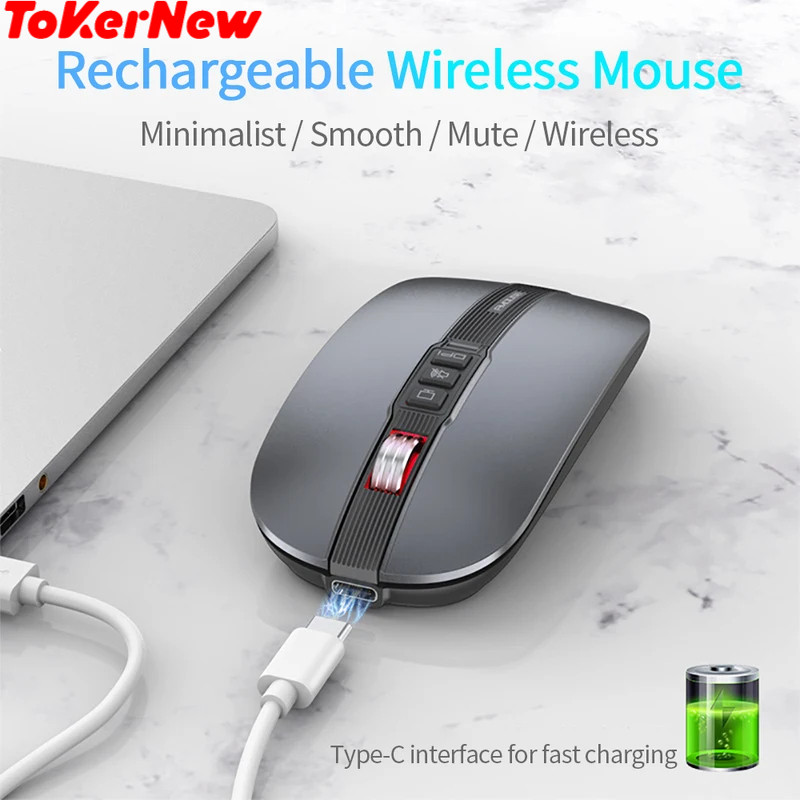 ToKerNew M113 Bluetooth Wireless Mouse 2.4G Wireless Office Mouse Tablet PC Notebook Dual Mode USB C