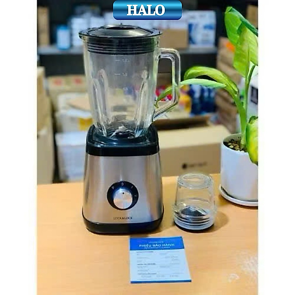 Máy Xay Sinh Tố LocknLock EJM366SLV Công Suất 600w Dung Tích 1.5L, 2 Cối  Thủy Tinh Bảo Hành Chính H
