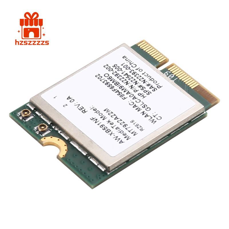 Bộ chuyển đổi mạng WiFi 6E không dây MT7922 M. 2 Thẻ 5374Mbps BT 5.3 Tri Band 2.4G / 5G / 6Ghz Win 1