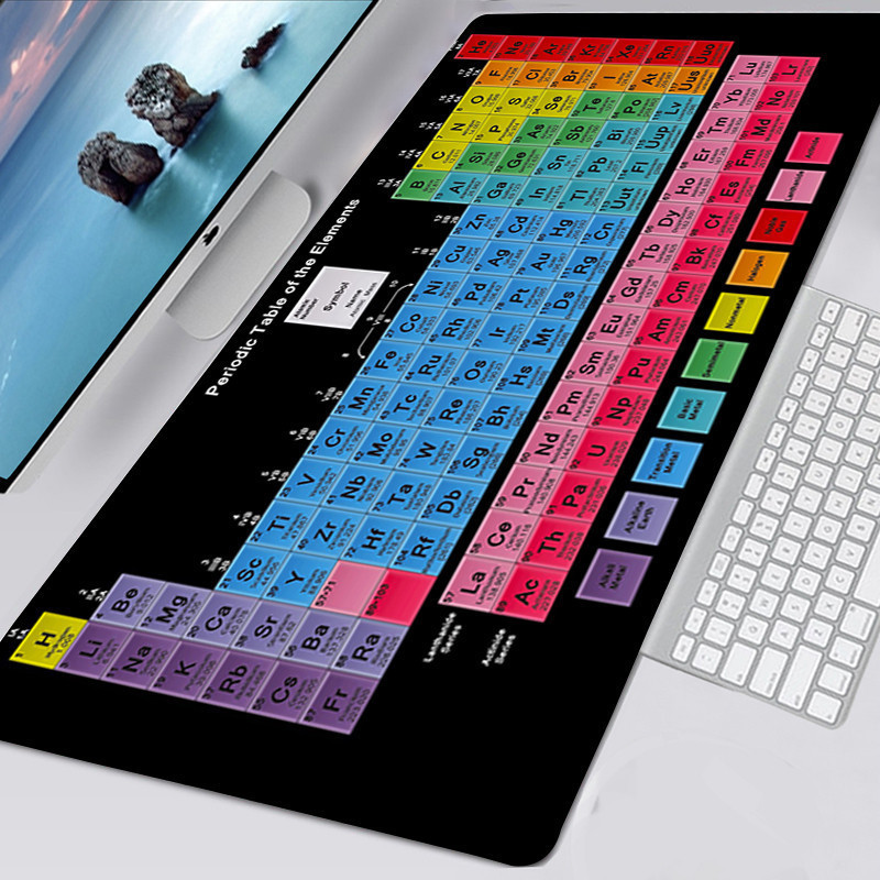 Oi-Periodic Table of Elements Mousepad Phụ kiện chơi game Miếng lót chuột chống trượt Gamer XXL Maus