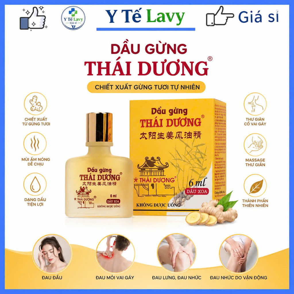 Dầu gừng Thái Dương 6ml, 24ml Y TẾ LAVY GIÁ SỈ