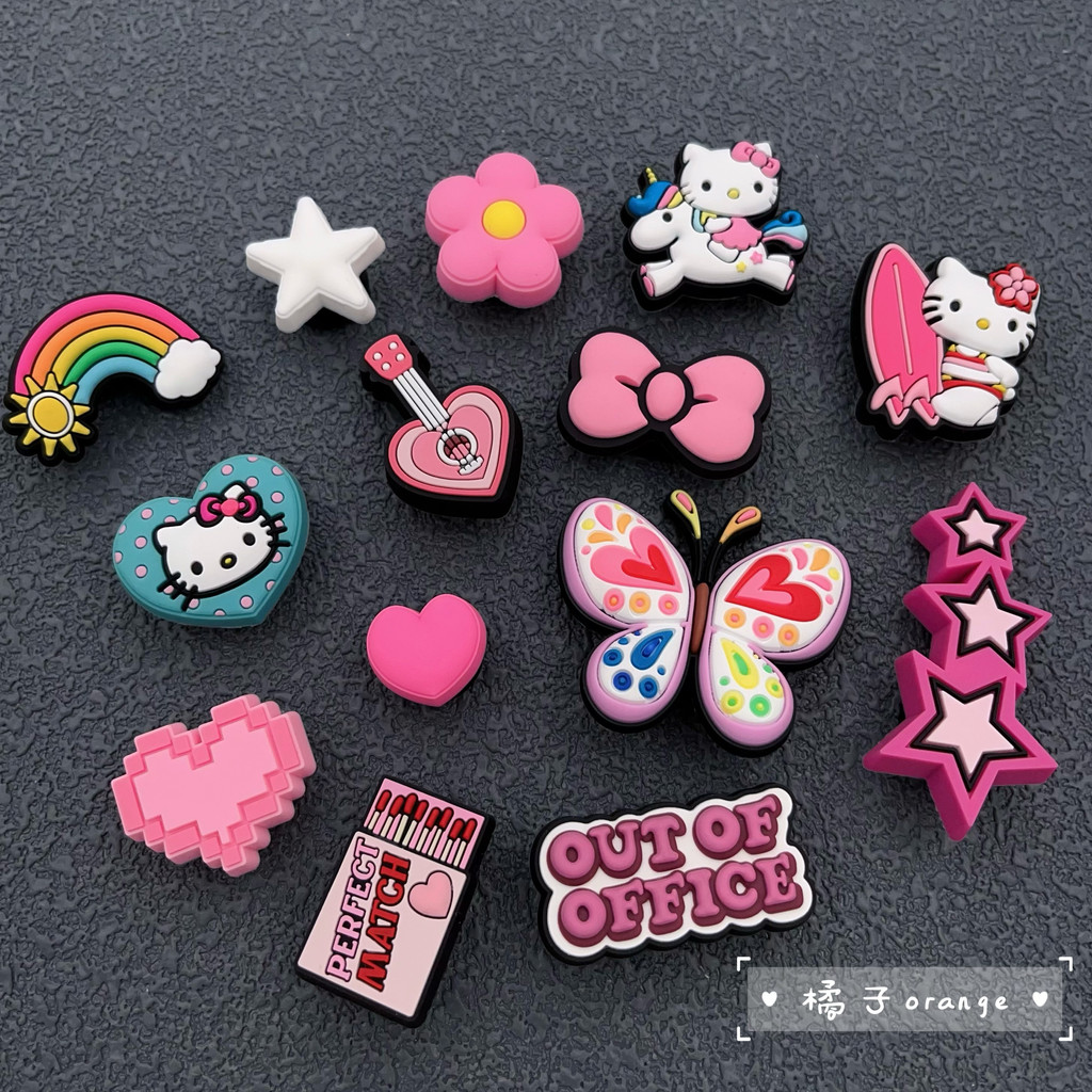 chảm charm dép crocs chảm dép crocs Phong Cách Mới Giày Lỗ Hoa Phụ Kiện Vui Vẻ DIY Hoạt Hình Dễ Thươ