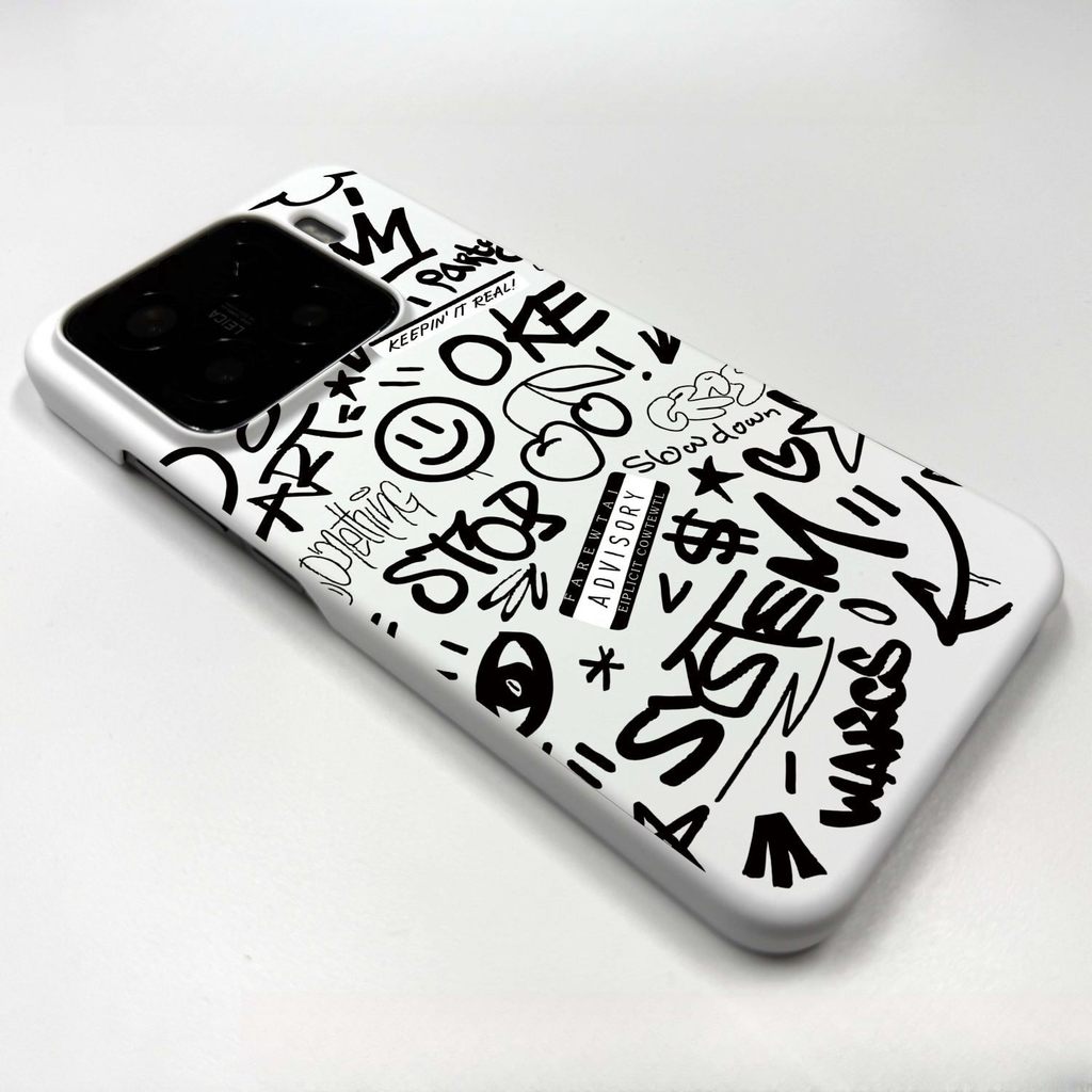 Ốp điện thoại Graffiti Xiaomi 15pro Street Wear Phong cách mới Xiaomi 14pro Ốp lưng cứng mờ nửa kín 