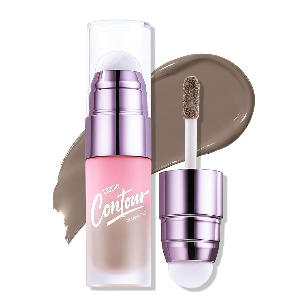 ErindeCoolTonedLiquidContourStick-GreyBrownContourBrazerwithBrush, LiquidContouringMakeupforFairPale