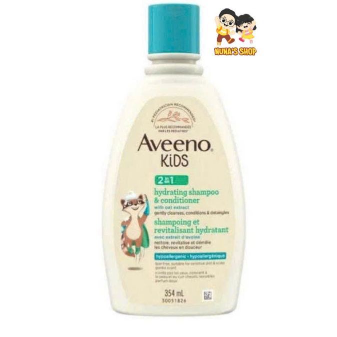 Dầu gội xả Aveeno Kids 2in1 354ml cho bé, không cay mắt, mềm mượt, dưỡng ẩm, hàng chính hãng Mỹ