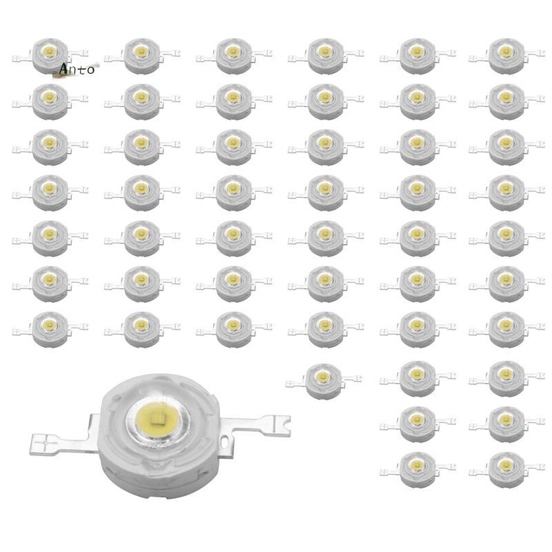 50 Chiếc 1W Diode Công Suất Cao Trắng Mát Hạt Led 1 Watt Chip Đèn 3V-3.4V