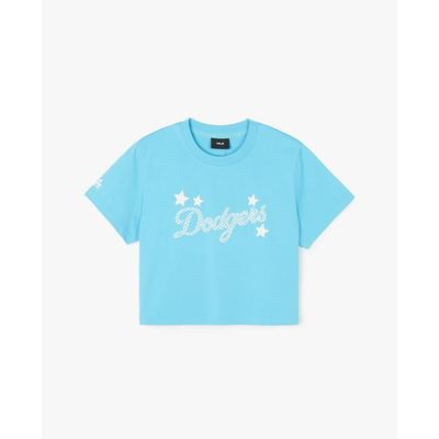 MLB - Áo croptop nữ cổ tròn tay ngắn trẻ trung_3FTSX0243-07TQS