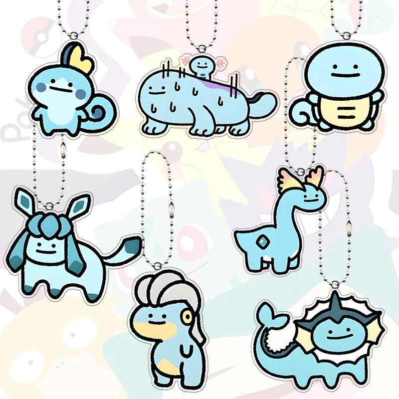Ditto Vaporeon Creativity Móc khóa Pokemon Lapras Center Transform Metamon Kawaii Chikorita Psyduck 