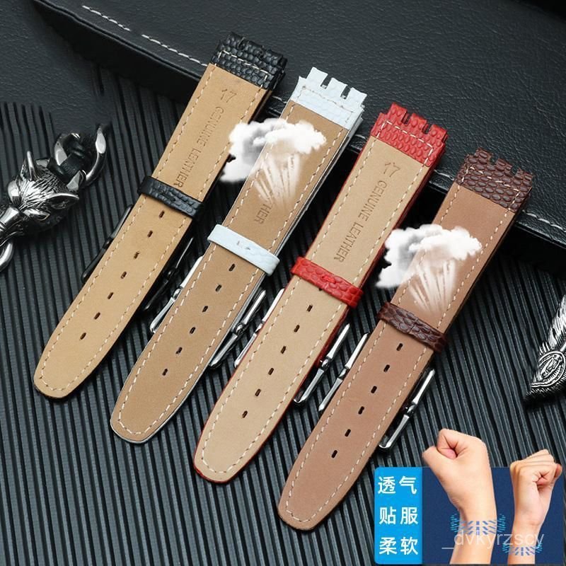 Dây đồng hồ nữ bằng da thật thay thế Swatch Swatch YRS Phụ kiện đồng hồ thuộc dòng sản phẩm lõm-lồi 