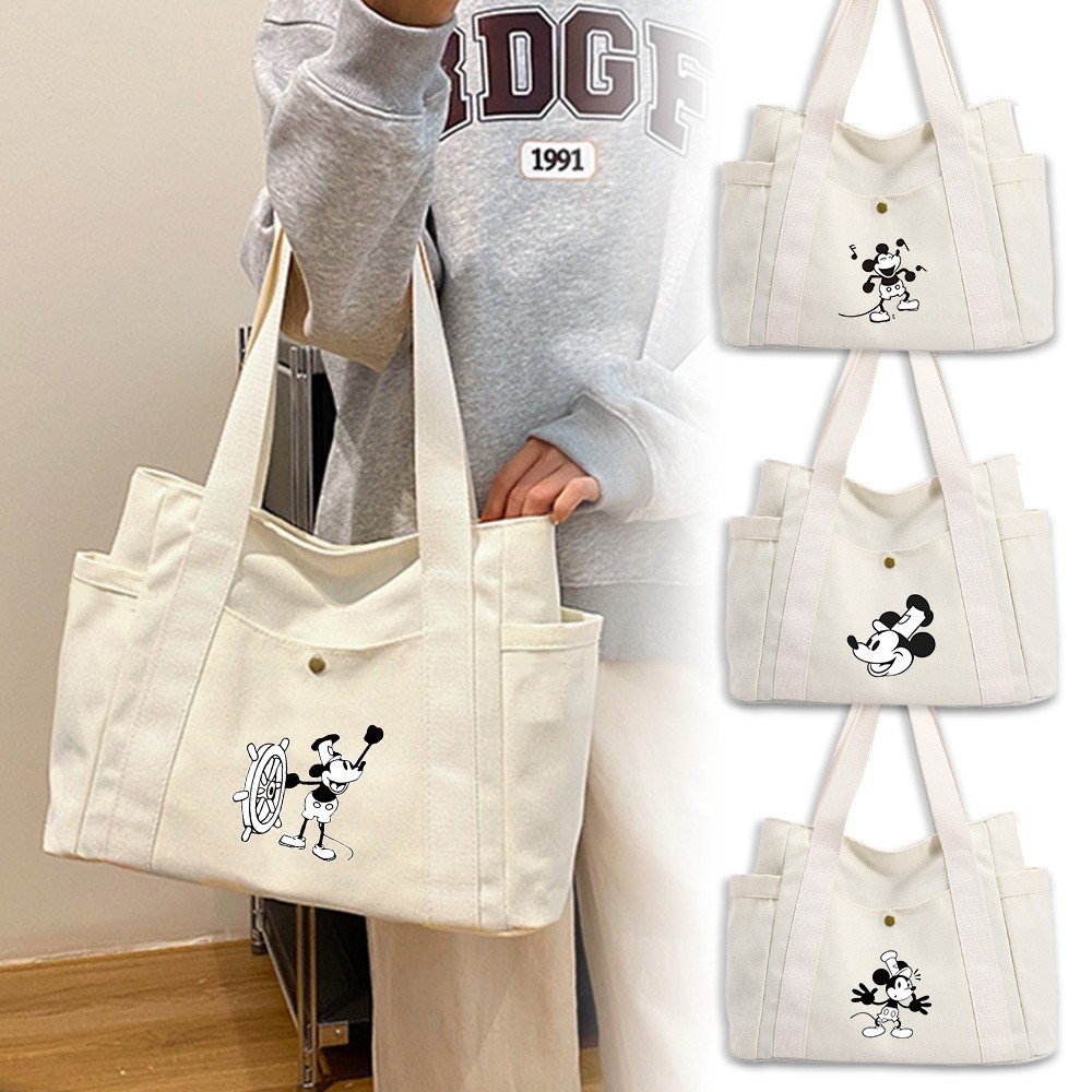 Canvas bag Fashionable Handbags Tote Bag Canvas Tote Handbag With Zipper Travel Tote Multi Pocket Ba