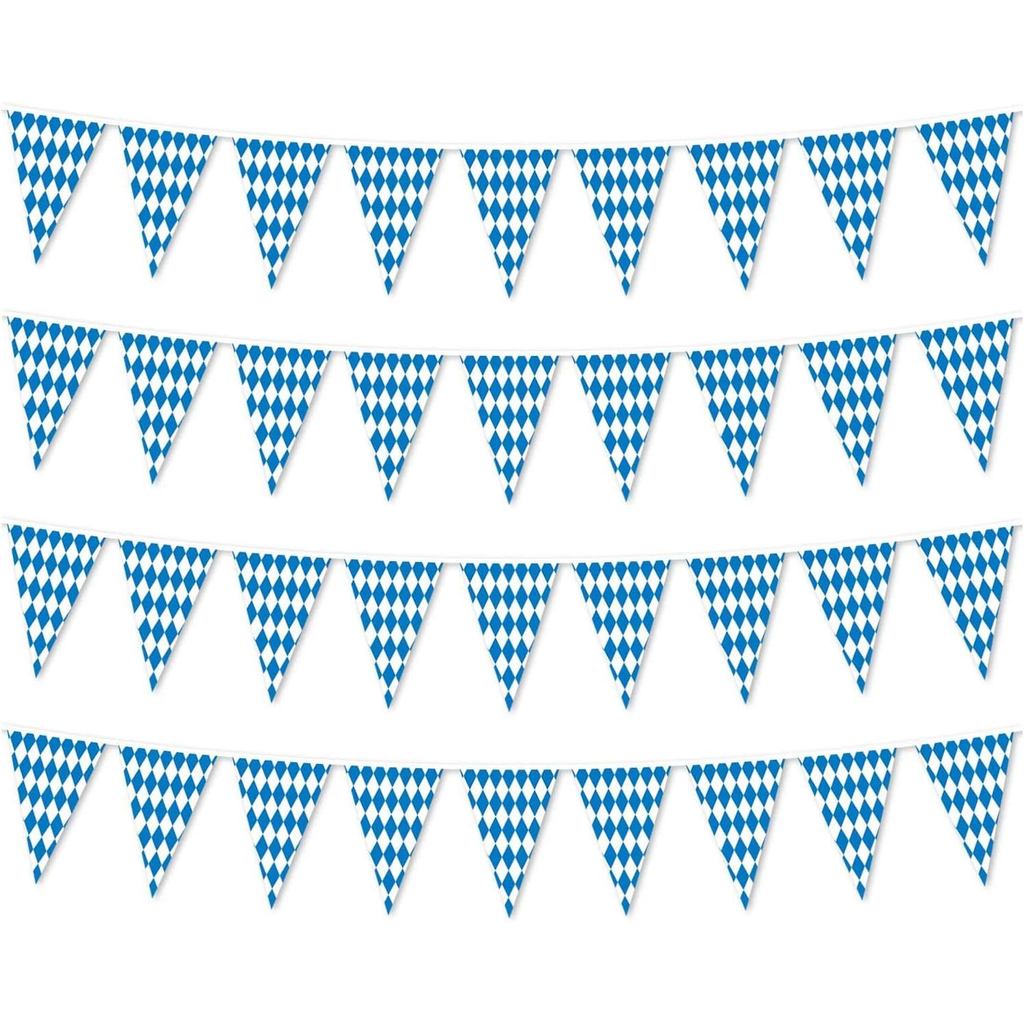 131 Feet Oktoberfest Cờ Bavarian- 4 Gói Biểu ngữ cờ hiệu Oktoberfest Bavarian dành cho lễ hội Oktobe
