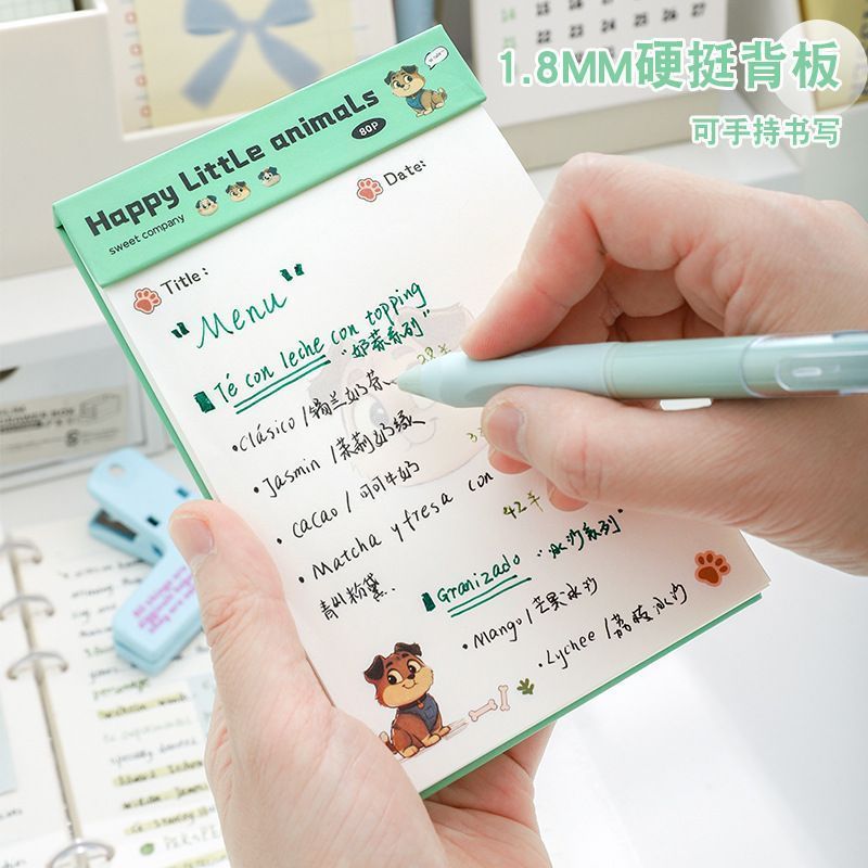 - Giấy ghi chú hoạt hình dễ thương sáng tạo Vỏ cứng di động có thể xé được Notepad Message Notepad M
