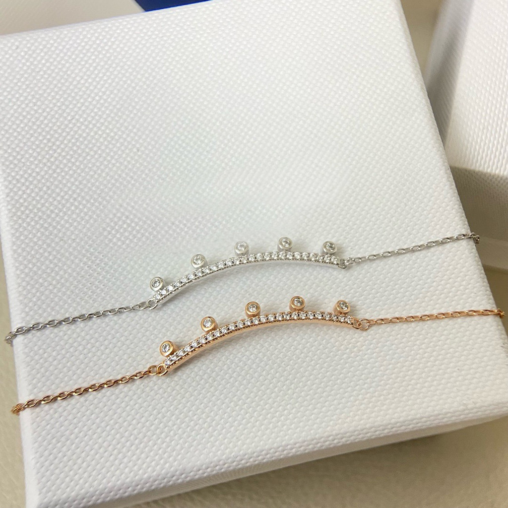 Full diamond dewdrop smiley face bracelet, fashionable jewelry