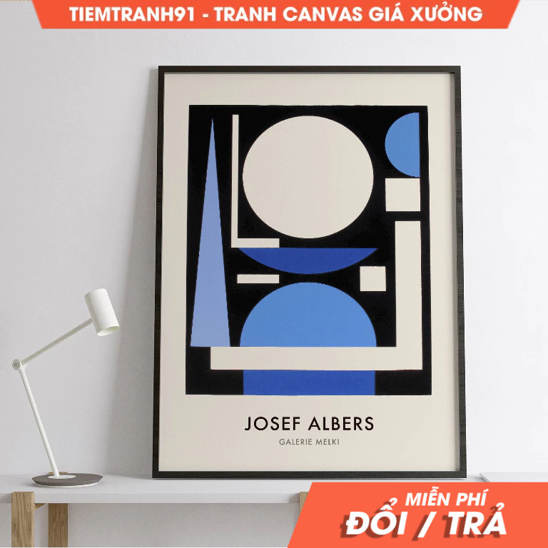 Tranh treo tường, Museum Abstract Geometric Graphic Poster, Abstract Art, Retro Wall Art, tặng kèm đ