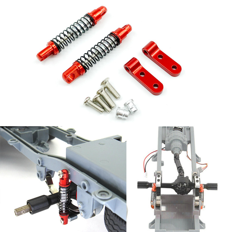 D12 Trục Sau Kim Loại Lò Xo Giảm Chấn DIY Phần Cho 1 / 10 WPL D12 RC Xe Tải