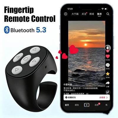 Fonken Cuộn Bluetooth-Tương Thích 5.3 Camera Không Dây Màn Hình Hiển Thị Kỹ Thuật Số Nút Selfie Đa Năng Cho Điện Thoại Thông Minh