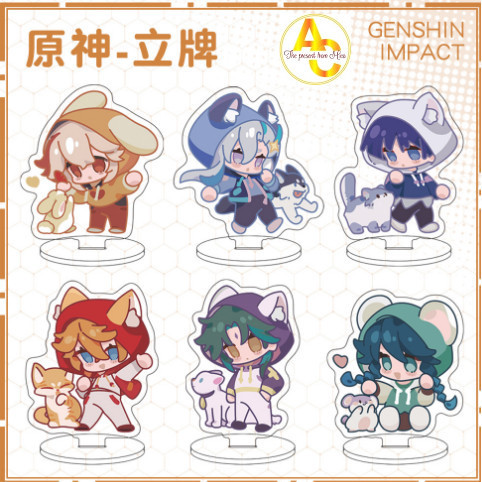 Mô hình Standee mini 5.5cm Genshin Impact bias Wanderer Kazuha Childe Xiao Neuvillette Venti