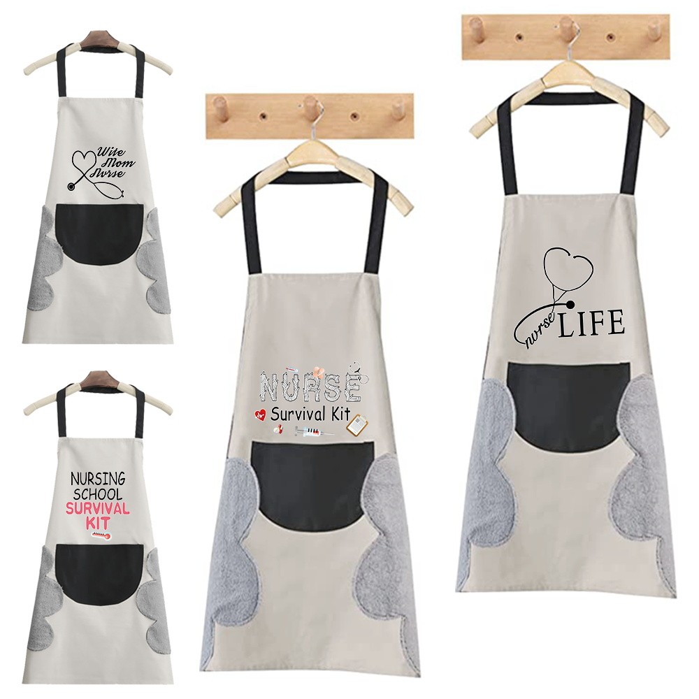 Apron With Pocket Kitchen Apron Water Proof Chef Apron Hang Neck Apron Oil-Proof  Series