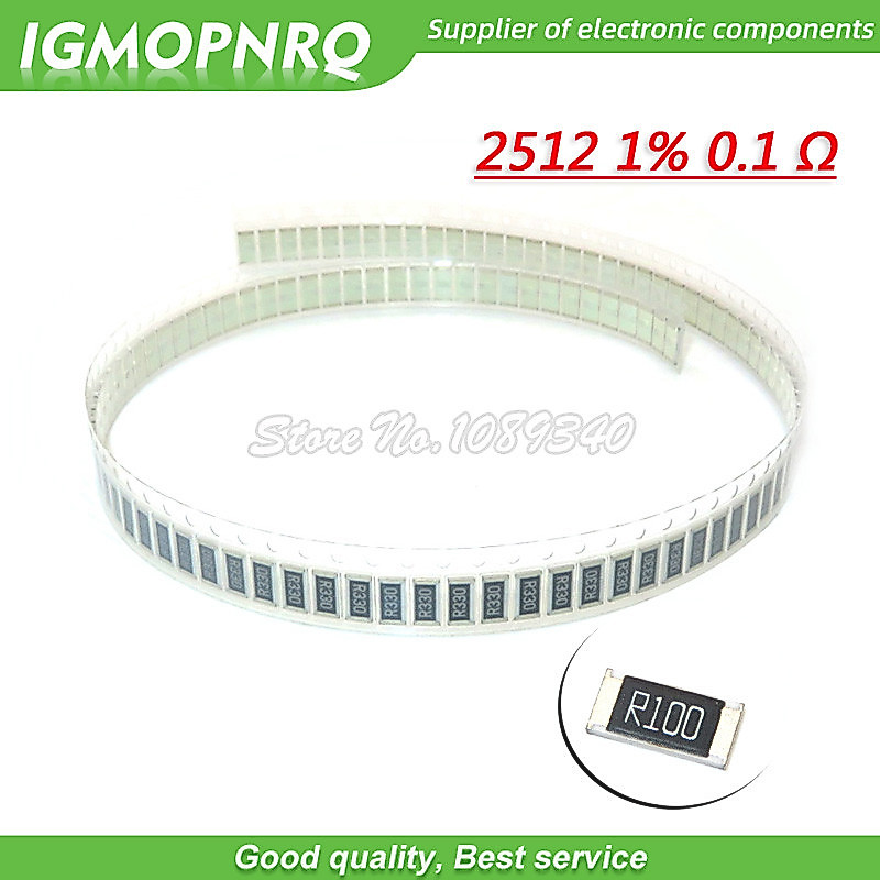 Bộ 50 2512 Điện Trở SMD 1W 1% 0,1 R 0,1 Om R100 IGMPNRQ