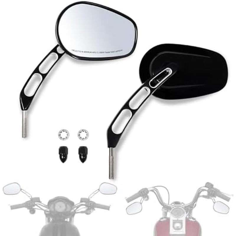Gương Electra Softail Mount Road Glide Street Tay Cầm Chiếu Hậu FOVPLUE Dyna Harley & Bên 12 Cho Bên