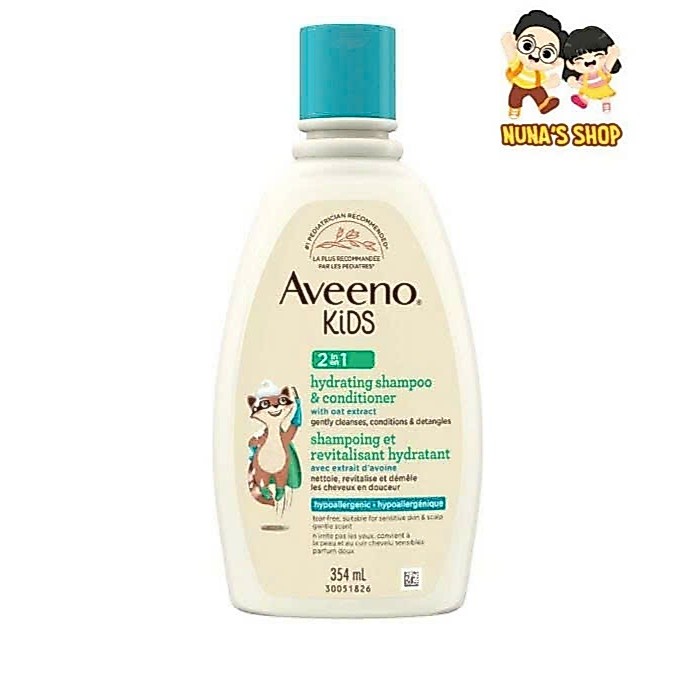 Aveeno Kids 2in1 354ml Dầu Gội Xả Cho Bé Không Cay Mắt Dịu Nhẹ Dưỡng Ẩm Tóc Mềm Mượt Chính Hãng Mỹ
