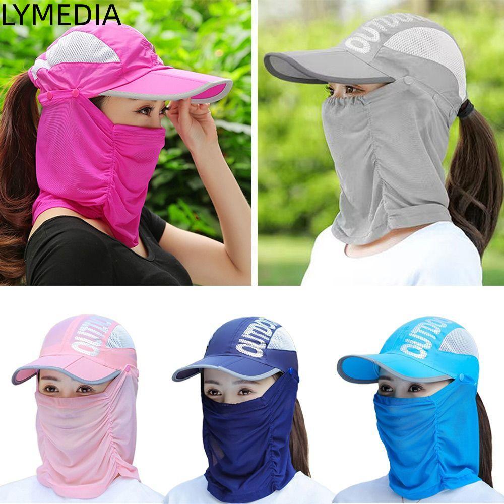LYMEDIA Tấm Che Nắng Mũ Chống Nắng Mặt Cổ Chống Tia UV Vành Rộng Mũ Đi Biển Thoáng Khí