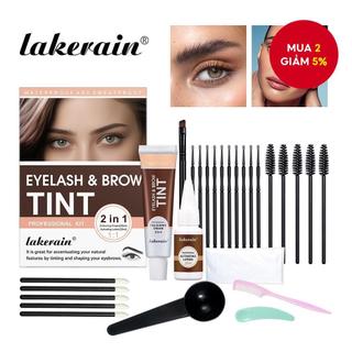 Bộ nhuộm lông mày Lakerain, 2 trong 1 cho lông mi và lông mày, sử dụng cho tiệm salon và tại nhà.