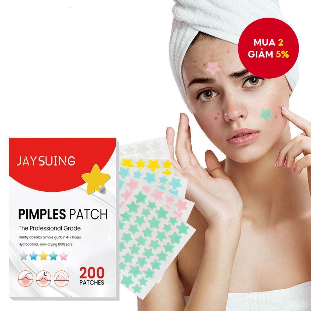 Miếng Dán Trị Mụn Hydrocolloid Hình Ngôi Sao,200 PCS Chăm Sóc Nhẹ Nhàng Các Vết Thâm Mụn, Phục Hồi Da Mặt, Có Thể Dùng Làm Quà Tặng. Thời Trang