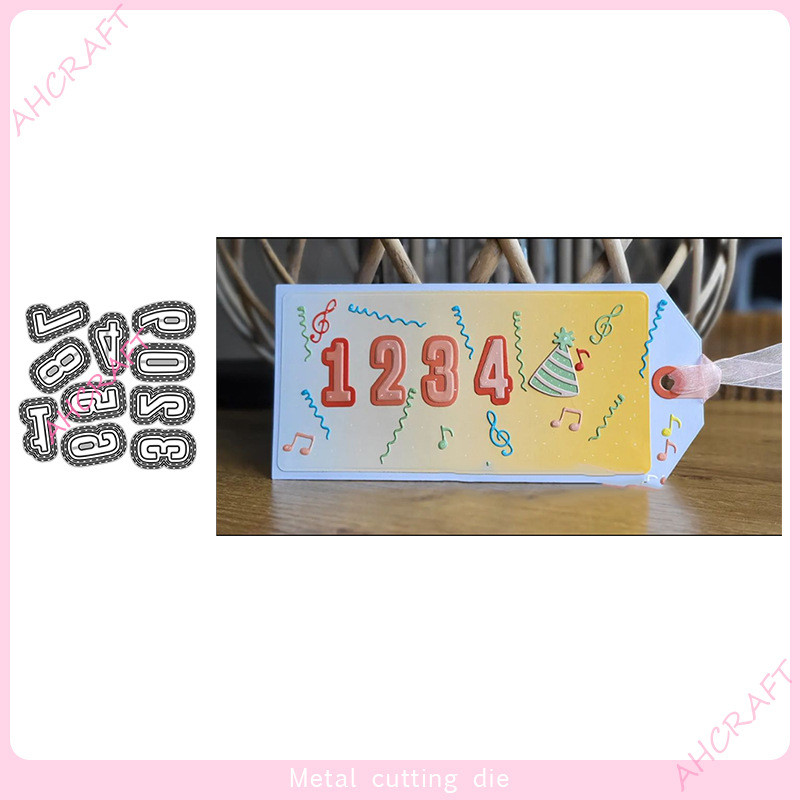 4003 Number 0-9 Khuôn cắt DIY bằng thép Carbon kim loại