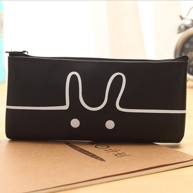 New Product~Custom-made cartoon animal jelly pencil case PU Simple semi-transparent creative student