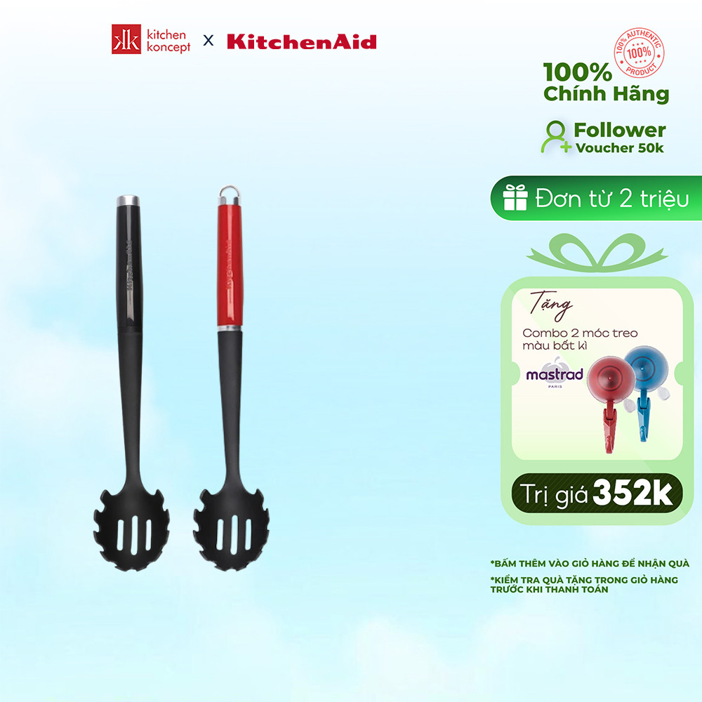 KitchenAid - Muỗng múc mì màu đỏ/đen