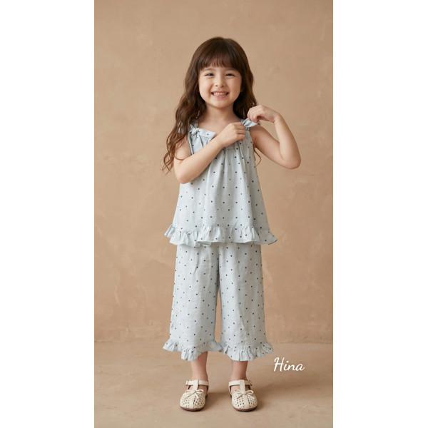 [CREAMY KIDS] Set chấm bi Hina 5006