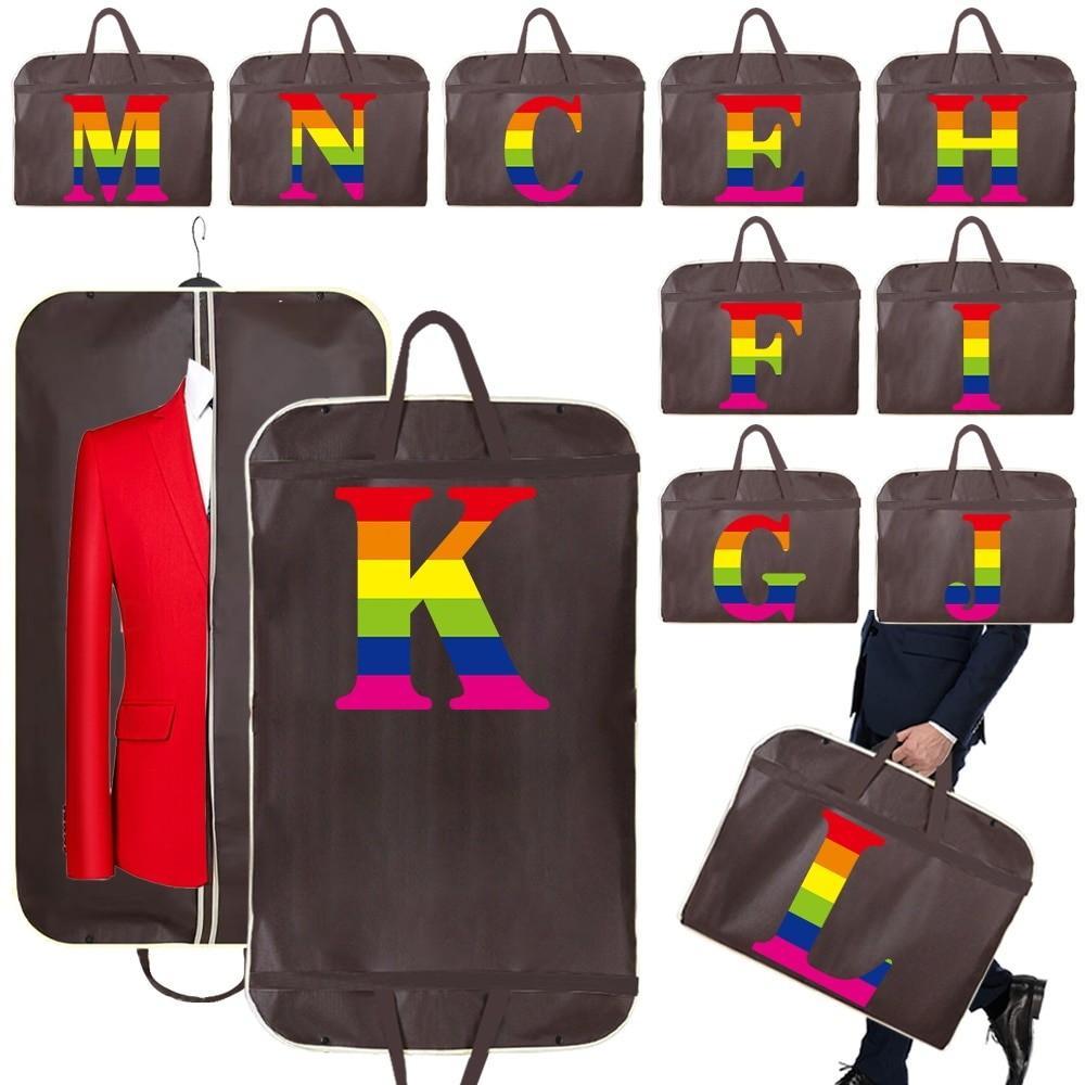 Clothes Cover Dust-proof clothing cover suit jacket storage dust cover rainbow letter hanging garmen