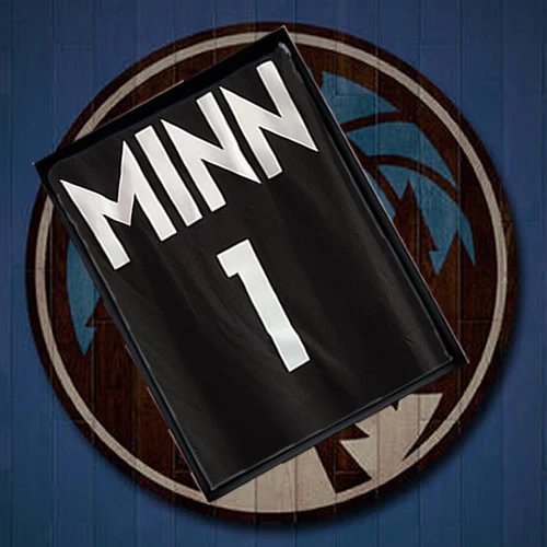 Sói rừng mới Edwards No. 1 Jersey Edwards City Edition Hot Press Retro Bộ Quần Short Bóng Rổ
