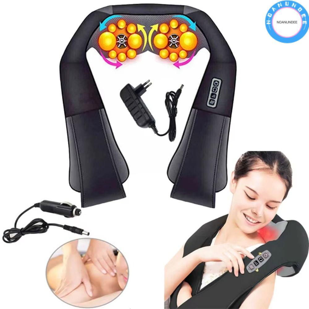 Máy mát xa cổ NOANUNDEE, Máy mát xa điện làm nóng đa chức năng, Máy mát xa nhào hồng ngoại hình chữ 