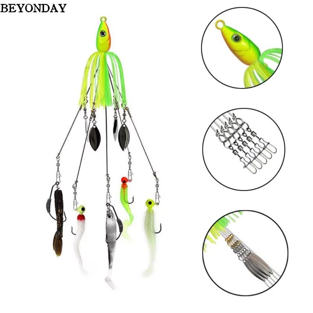 BEYONDAY Soft Swimbait, Spinner Umbrella Alabama Rig Mồi Câu Cá, 2025 Thìa Mềm Swimbait Bơi Biển Mồi