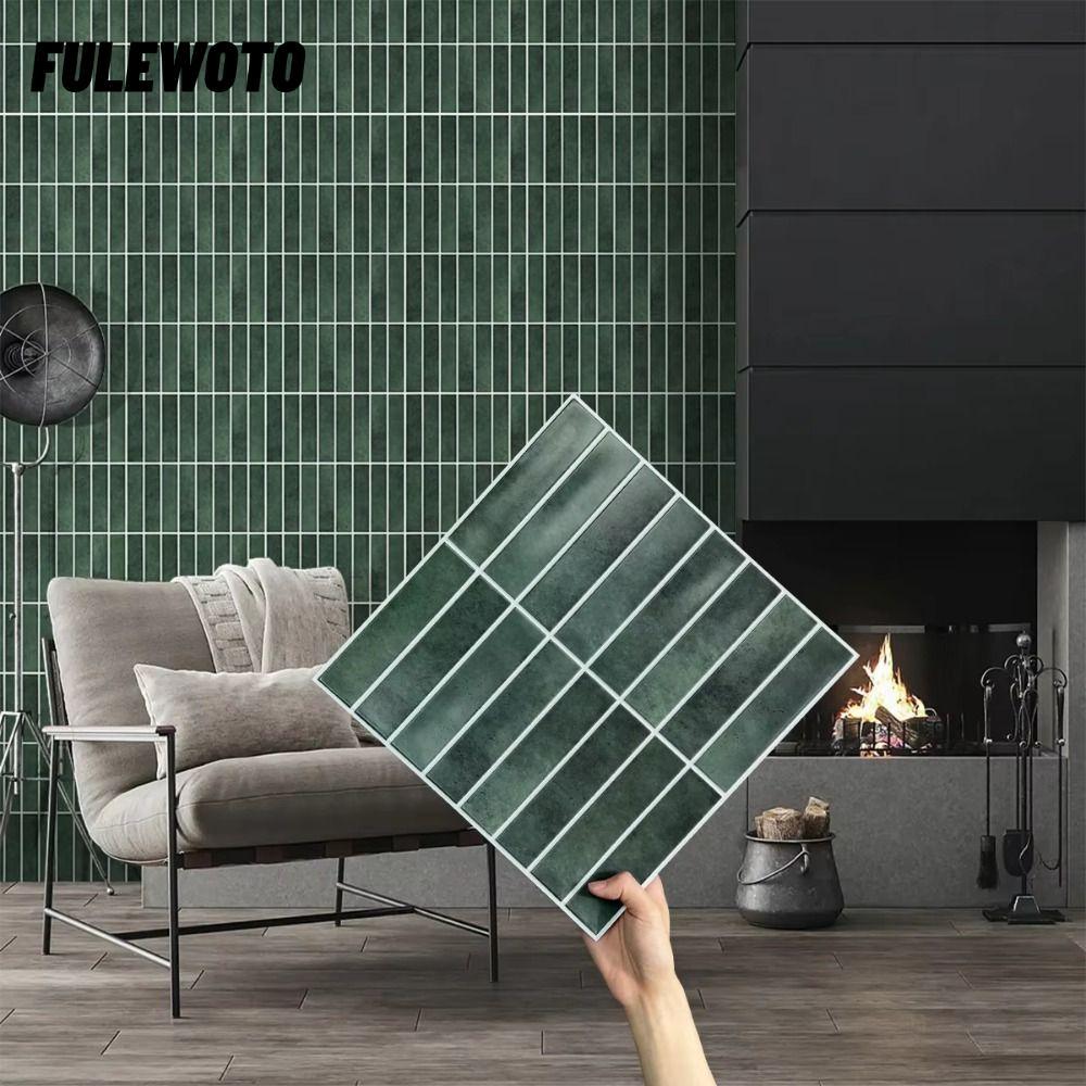 Nhãn dán tường tự dính FILEWOTO, Nhãn dán tường gạch chống thấm nước, Nhãn dán cải tạo tủ bếp chống 