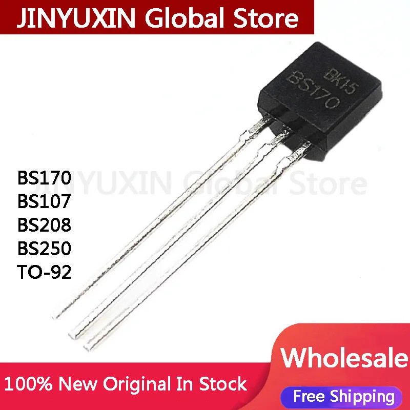 5 CHIẾC BS170 TO92 TO92 BS107 BS107A BS250 BS208 triode transistor IC Chip Bán Buôn