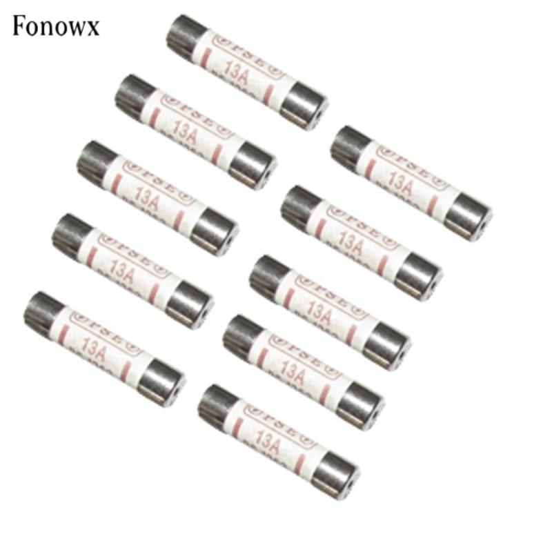 10x Cầu Chì Gốm Cầu Chì Ống BS1362 13A Điện Gia Đình Văn Phòng Chính Cắm