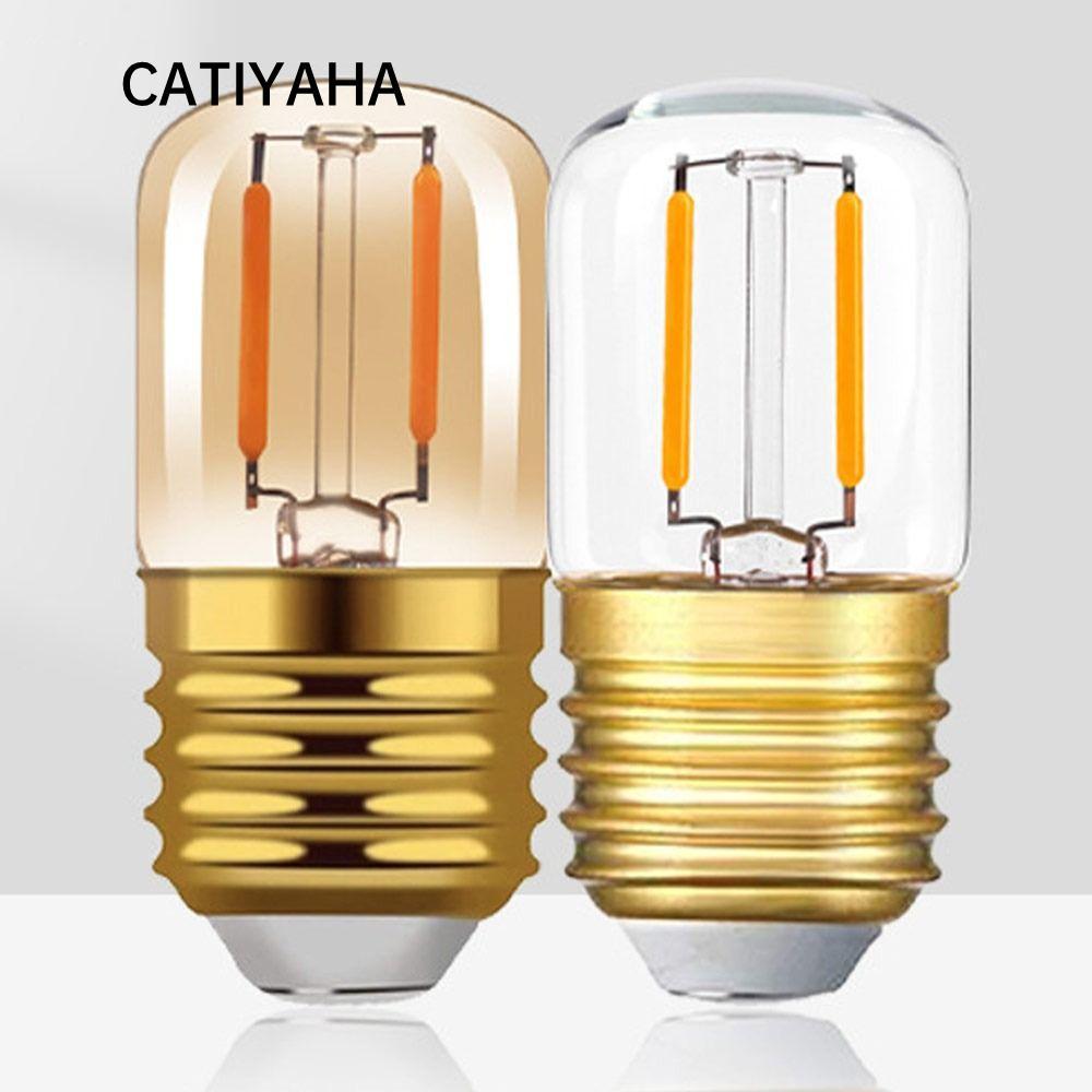 Bóng đèn pha lê CATIYAHA T28, Bóng đèn LED 1W màu trắng ấm, Bóng đèn LED sợi đốt 2200K E26 E27 Di độ