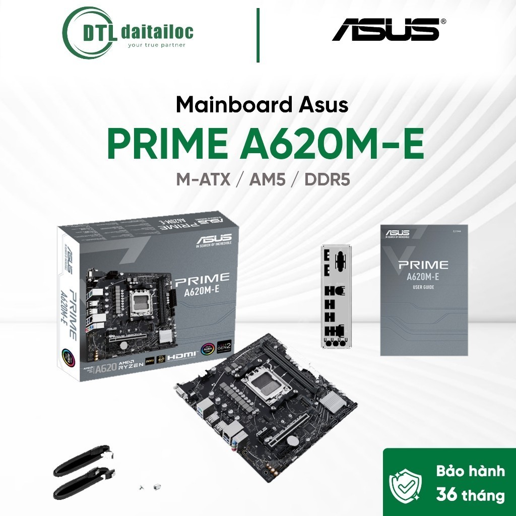 Mainboard ASUS PRIME A620M-E M-ATX / AM5 / DDR5 | Chính Hãng | Bảo Hành 36 tháng