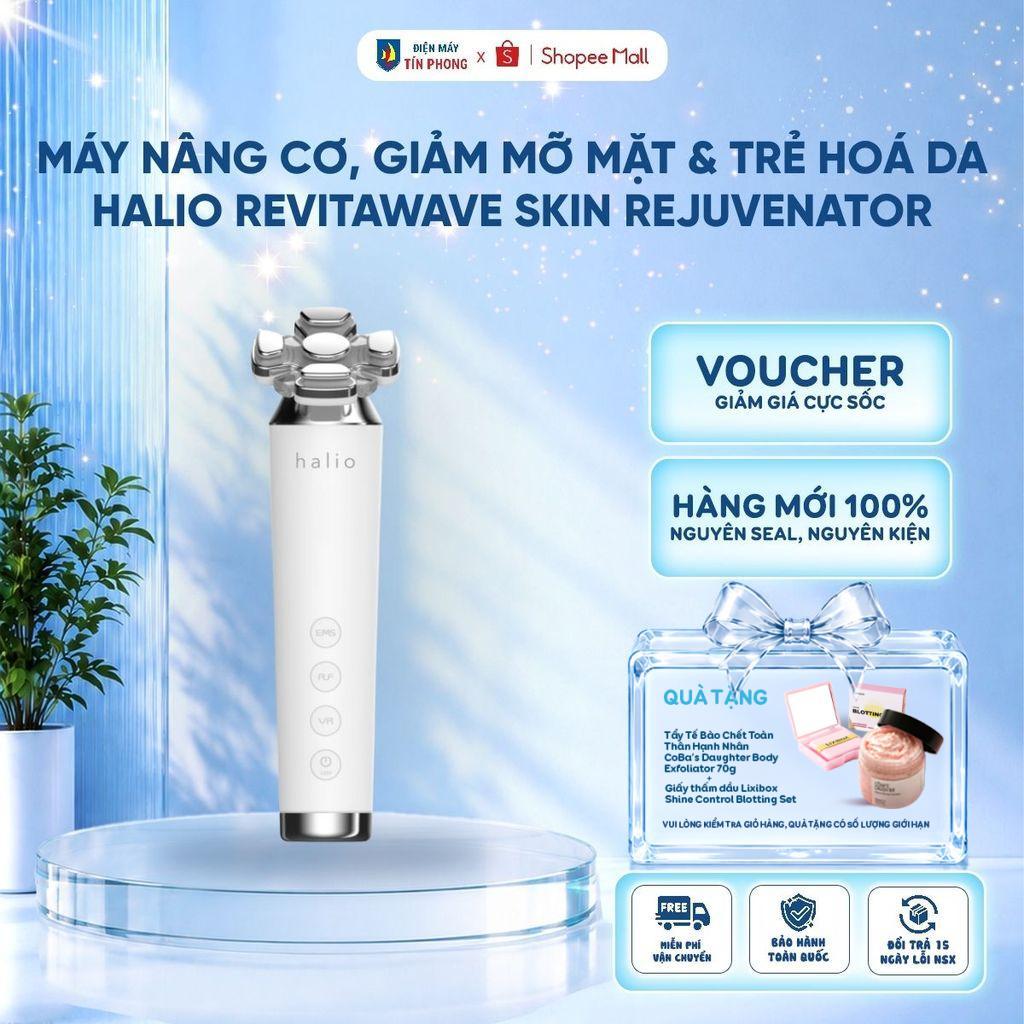 Máy nâng cơ, giảm mỡ mặt & trẻ hoá da kết hợp ánh sáng sinh học Halio RevitaWave Skin Rejuvenator