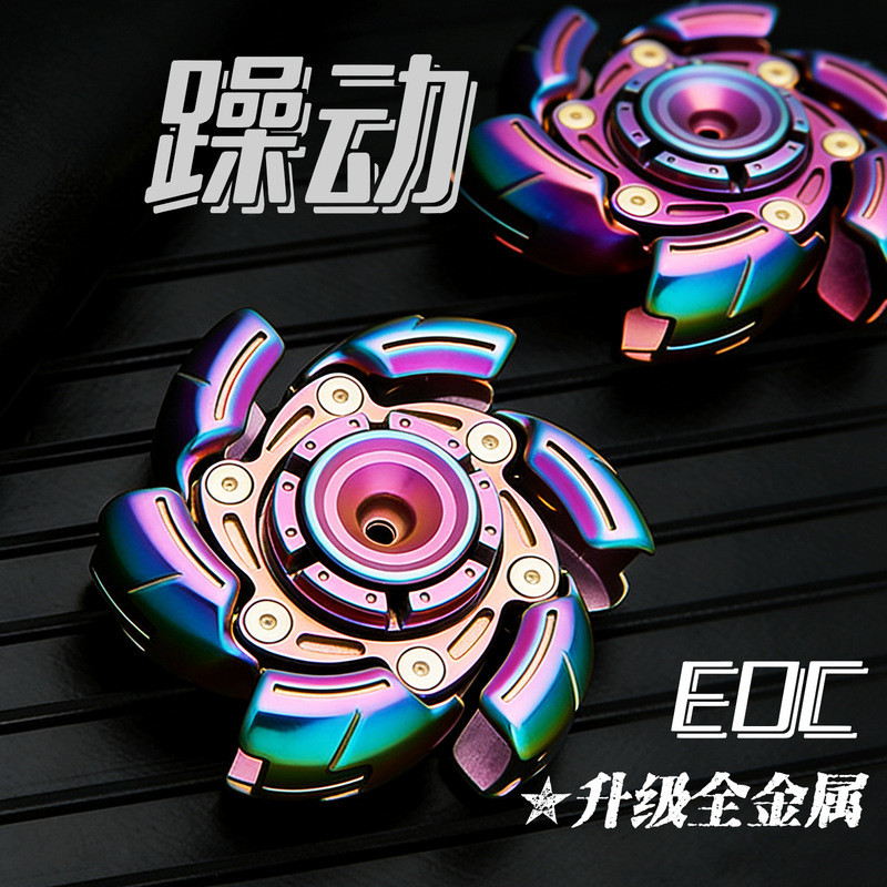 Tất Cả Kim Loại Kích Ứng Xoay Móng Tay Mở Spinner Fidget Spinner edc Đồ Chơi Giải Nén Kim Loại Fidge