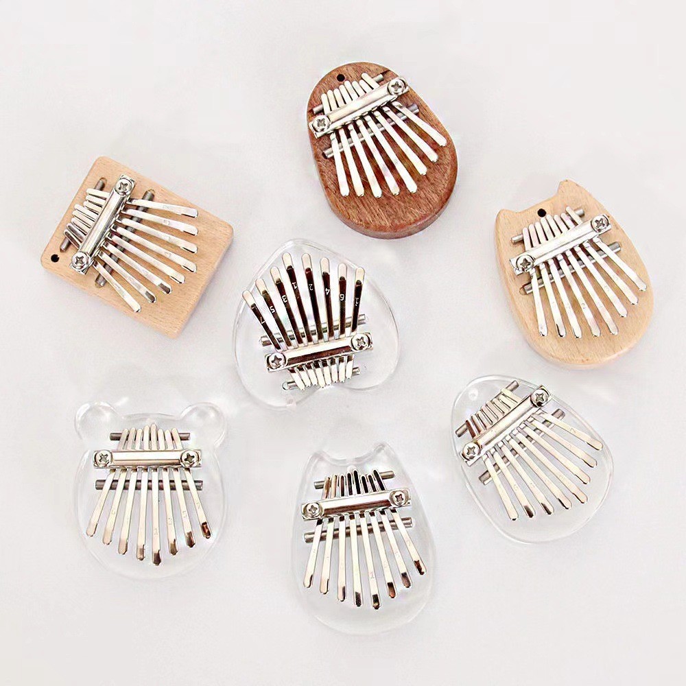 Mini Ngón Tay Đàn Piano Kalimba Ngón Tay Piano 8Tone Kalimba Người Mới Bắt Đầu Mini Ngón Tay Cái Pia