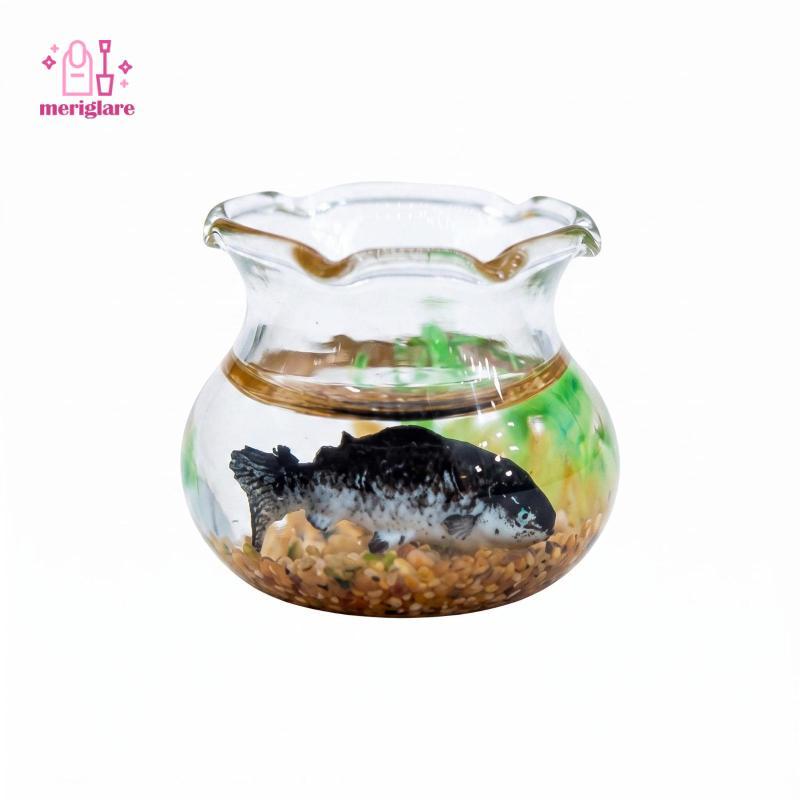 Nhà búp bê Fishbowl Rim loe Mini Fish Bowl Gravel Bottom Mini Bowl Tank