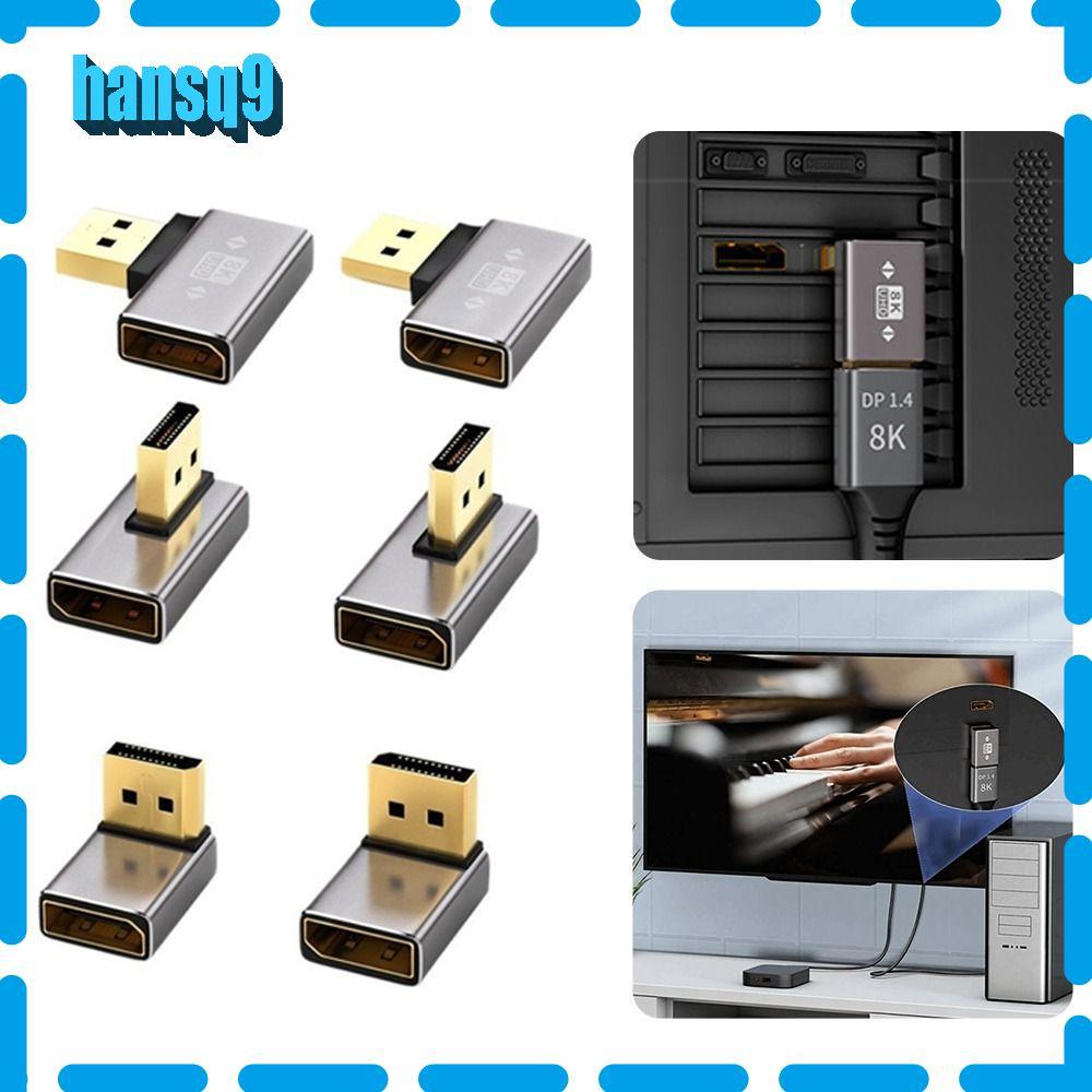 Bộ chuyển đổi cổng hiển thị HANSQ, Bộ chuyển đổi hình chữ L 90 độ DP Nam sang nữ, Bộ mở rộng cáp DP 