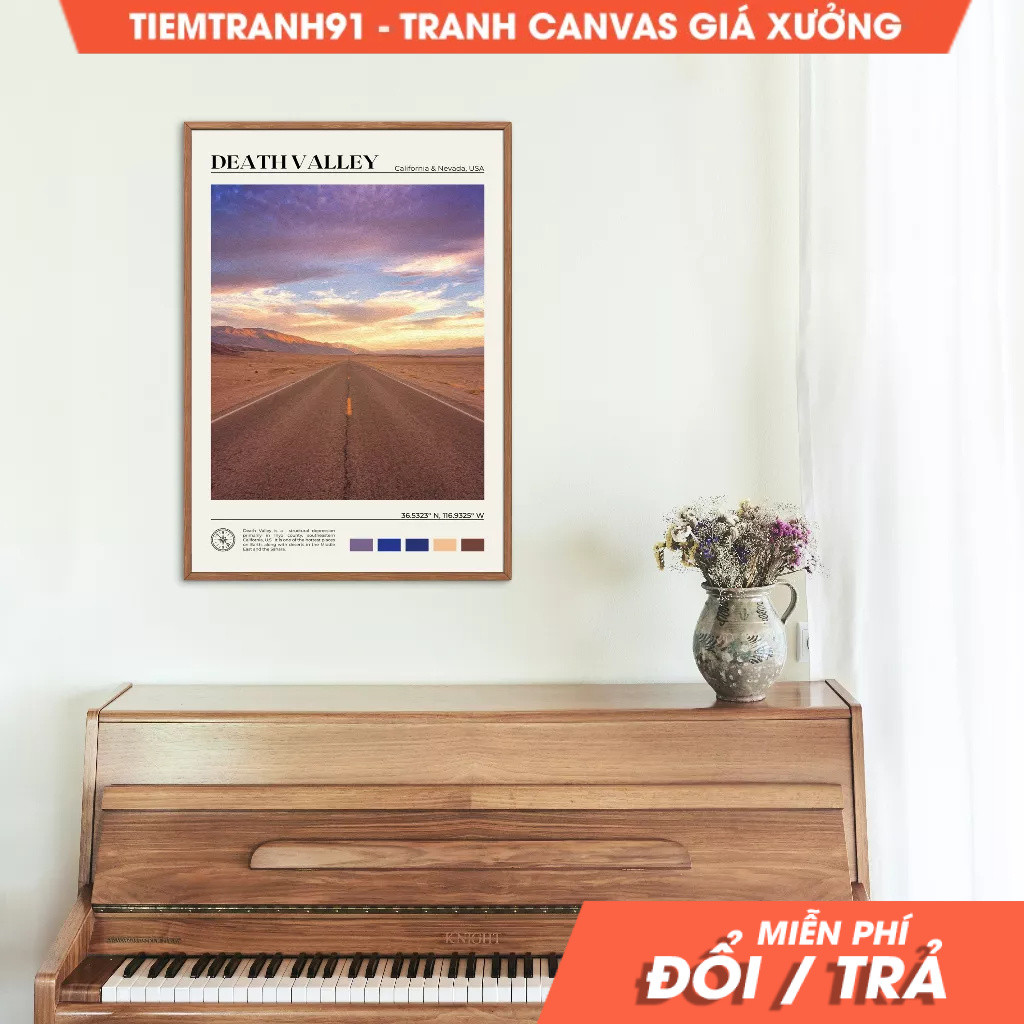 Tranh treo tường, Oil Paint, Death Valley Wall Art, Death Valley Poster, Death Valley Photo, Death V