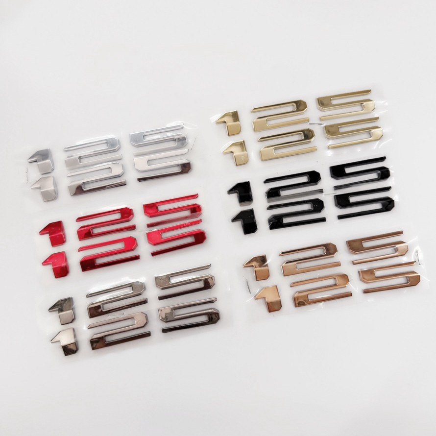 [10.6x1.6cm] Tem nổi số 125 - 160 dán thay thế xe AB đời 2021 -2025 có sẵn keo